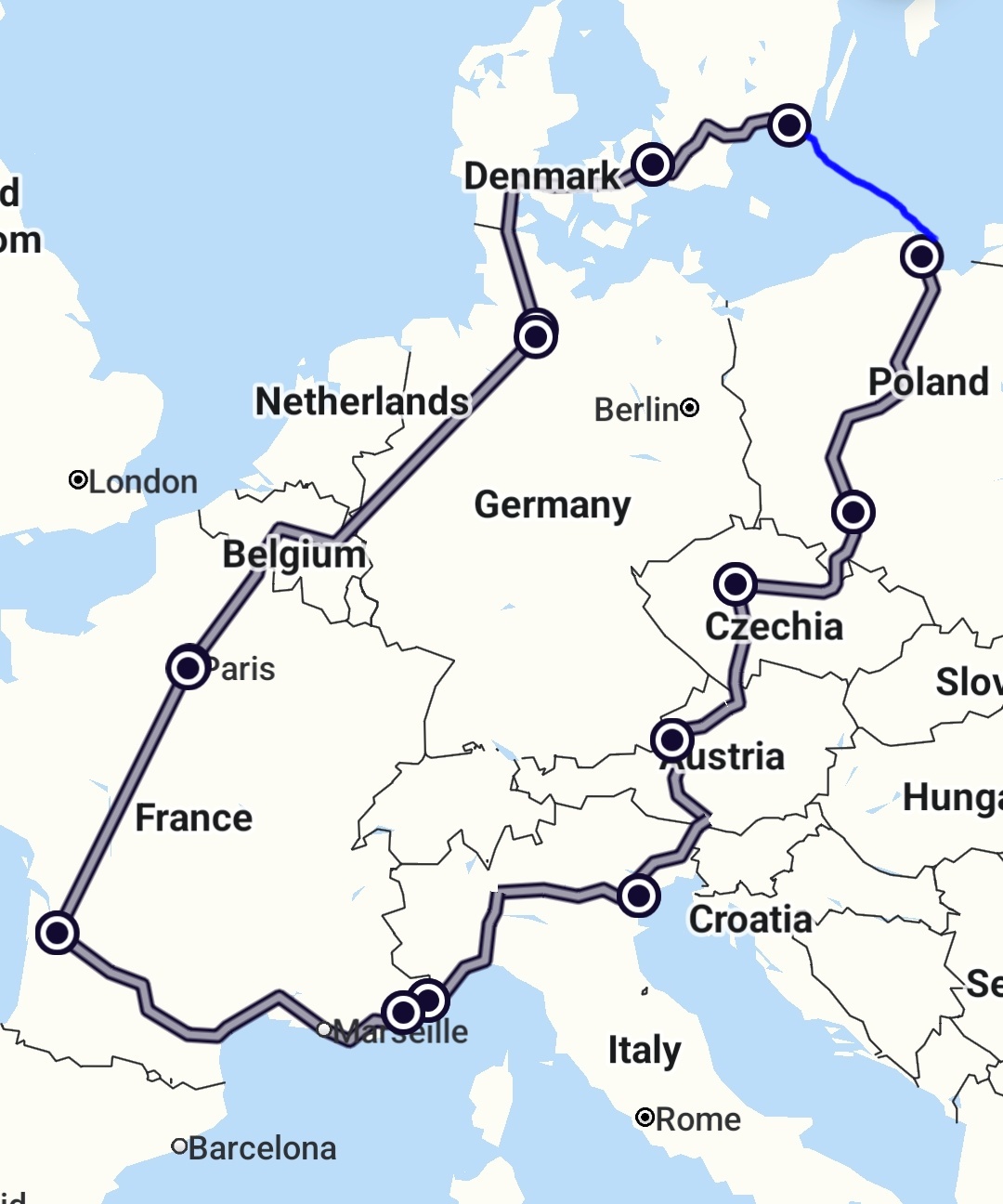 En tur runt Europa